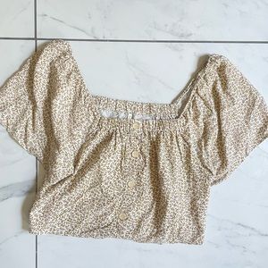 Rylee & cru womens top size Large golden floral
